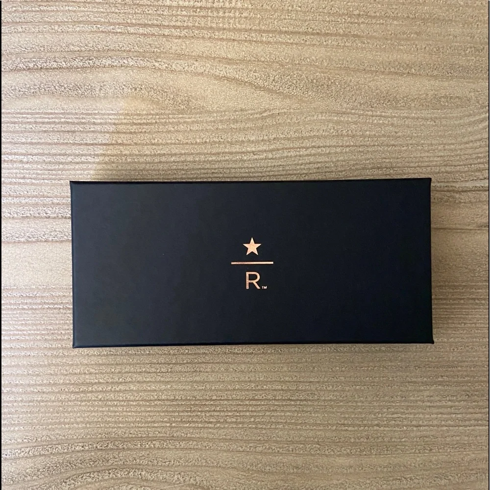 New Starbucks Reserve New Black leather Logo Luggage Tag - Picture 4 of 4